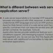 Different Between Web Server And Application Server