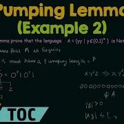 Pumping Lemma For Regular Languages Example 2