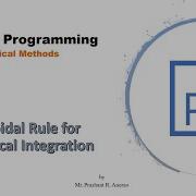 P01E04 Python Programming Numerical Methods Numerical Integration Trapezoidal Rule