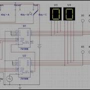 MULTISIM 00 99 UP AND DOWN COUNTER DECIMAL COUNTER