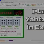 Play Yahtzee In Excel Update