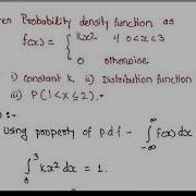 Solved Problems Probability Density Function