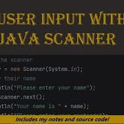 7 User Input With The Java Scanner Java Tutorial For Beginners
