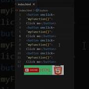 Html Button Onclick My Function Learn Coding Code Html Coder Html5 Htmlcode Htmlcss Java