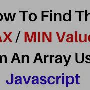 Javascript Find Max Min Value Array Button Onclick Event