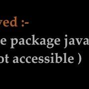The Package Java Sql Is Not Accessible