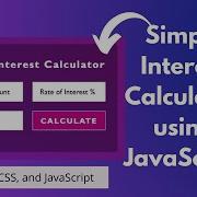 Simple Interest Calculator Using JavaScript HTML And CSS NSCODE