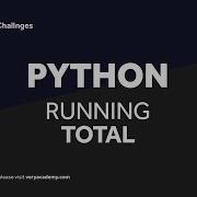 Python Challenge Running Total