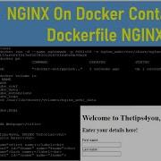 NGINX On Docker Container Dockerfile NGINX NGINX Docker Tutorial Thetips4you