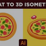 Учебное пособие по Adobe Illustrator как создать 3D изометрическую иллюстрацию пиццы пошагово