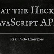 Let S Code A JavaScript API