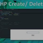 Creating And Deleting Files With Php
