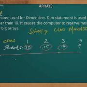 DIM Statement Arrays B Part 12