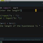 How To Calculate The Hypotenuse Of A Right Angled Triangle In Python