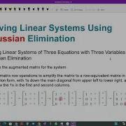 8 1 Matrix Solutions To Linear Systems