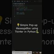 Python MessageBox In Seconds Tkinter Popup Tutorial Python GUI Programming Coding Shorts