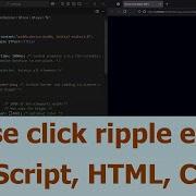 Mouse Click Ripple Effect JavaScript HTML CSS