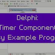 Delphi Timer Component Example