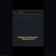Day 63 Of 90 Named Vs Anonymous Functions In JS Shorts Javascript Viral Trending