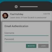 Ionic 3 Firebase Email Login Authentication