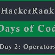 Day 2 Operators 30 Days Of Coding HackerRank Java Language