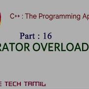 C OPERATOR OVERLOADING TAMIL PART16 C THE PROGRAMMING APPROACH