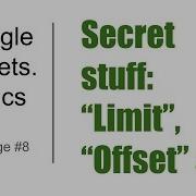 Basics 12 Query Language 8 Limit Offset Skipping