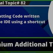 Shortcut For Formatting The Code In Eclipse IDE