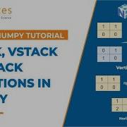 Stack Vstack And Hstack Numpy Stack Functions Python Numpy Tutorial