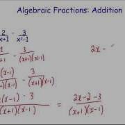 Adding Algebraic Fractions