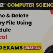 Rename Delete A Binary File Using OS Module File Handling In Python Class 12 Com Science Ch 2