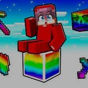 Minecraft But It S One OP RAINBOW Block