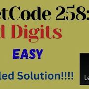 LeetCode 258 Add Digits EASY JAVA Detailed Solution