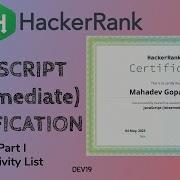 JavaScript Intermediate Activity List Problem Hackerrank Certifications HackerankSolutions