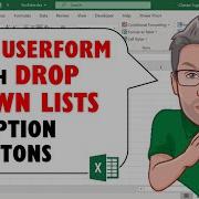 Create A VBA Userform With Drop Down Lists Option Buttons