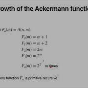 Math 557 The Ackermann Function