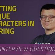 Spotting Unique Characters In A String JAVA INTERVIEW QUESTIONS
