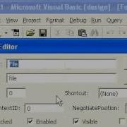 Visual Basic 6 Learn To Make Menu Menu Editor