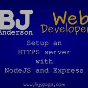 Setup An HTTPS Server With NodeJS And Express