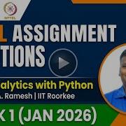 NPTEL Data Analytics With Python Week 1 Assignment Solution Jan 2026 100 Accurate