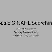 CINAHL Search Basics