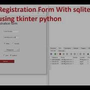 Registration Form With Sqlite3 Database Using Tkinter Python