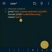 Format Method In Python