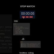 Stop Watch Html Css Growmorecoding Codewithharry