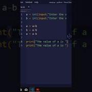 Python Program To Swap Two Numbers Without Using Third Variable Python Codm Education Pythontutorial
