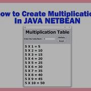 How To Create Multiplication Table In Java Netbean