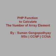 PHP Function To Calculate The Numbers Of Elements Inside An Array