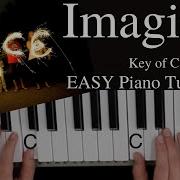Imagine John Lennon Key Of C EASY Piano Tutorial