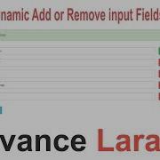 Laravel Dynamically Add Or Remove Input Fields Using JQuery