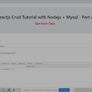 Reactjs Nodejs Mysql Crud Tutorial Part 2